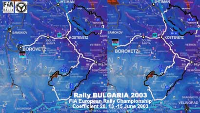 Rally BULGARIA 2003 - map