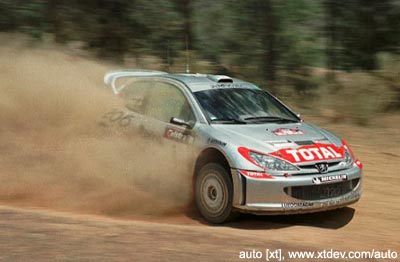 3.  Gilles Panizzi, Peugeot 206, rally Catalunya 2001, 2nd plac