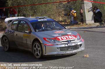 5.  Gilles Panizzi, Peugeot 206, rally Catalunya 2001, 2nd plac