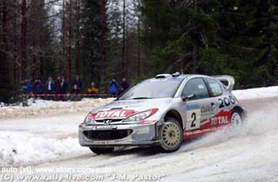 22.  Gilles Panizzi, Peugeot 206, rally Catalunya 2001, 2nd plac